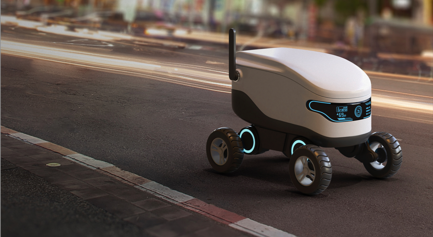 A robotic delivery vehicle
